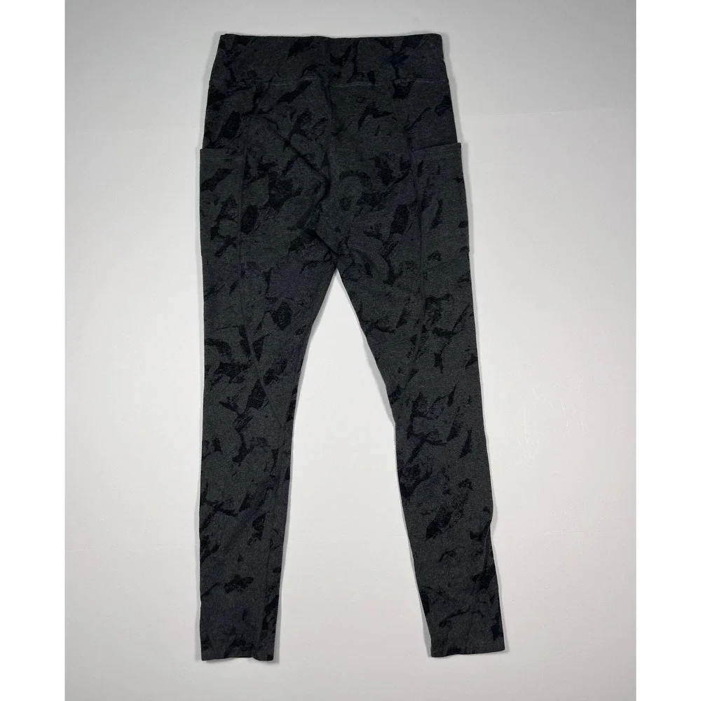 Pact Leggings Womens Small Gray Black Marble Organic Cotton High‎ Rise Pockets